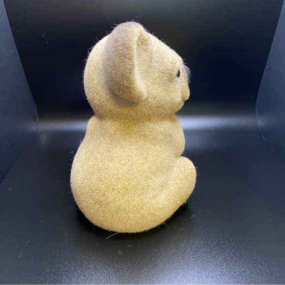 Vintage Fuzzy Flocked Koala Bear Figurine - Picture 3 of 6